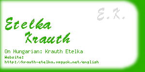 etelka krauth business card